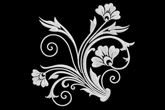 Baroque Floral: A Simple, Elegant Embroidery Design