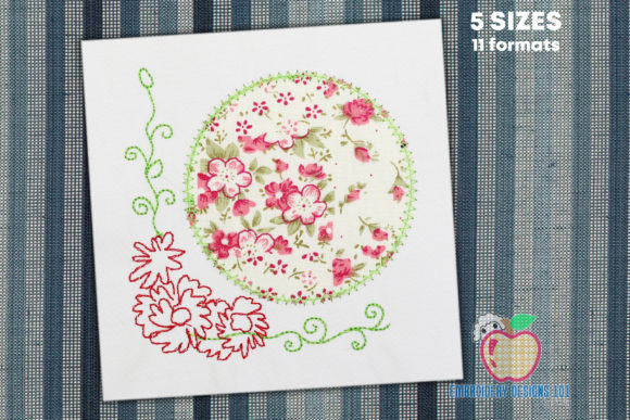Charming Floral Design with Circle Applique