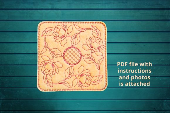 Coaster Roses Wreath: A Versatile Embroidery Design