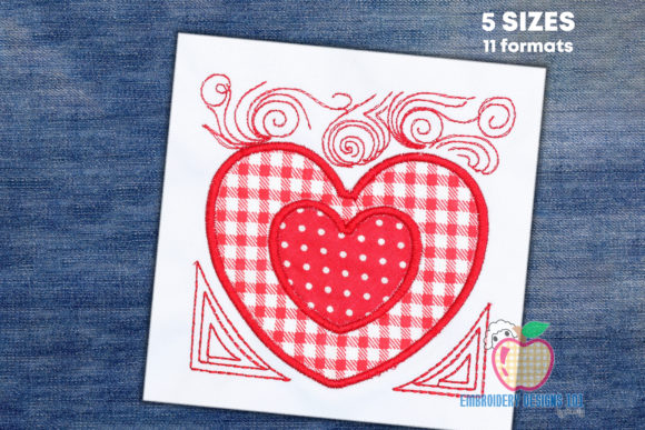 Double Floral Heart Applique: A Premium Sweatshirt Design