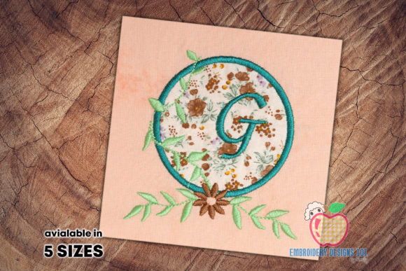 Elegant Beautiful Floral Frame Applique
