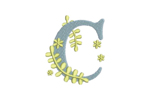 Floral Alphabet C: A Charming Monogram Design