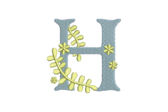 Floral Alphabet H: A Charming Monogram Design