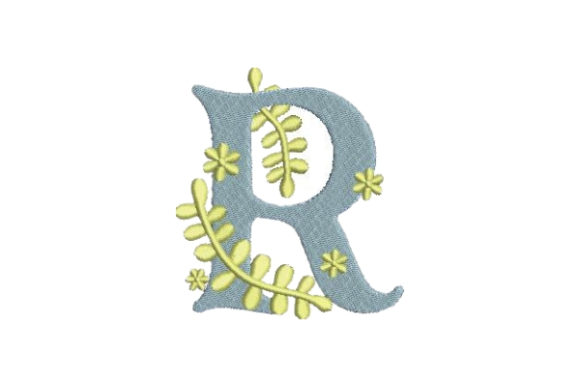 Floral Alphabet R: A Touch of Summer Elegance