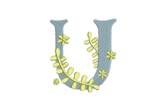 Floral Alphabet U: A Perfect Summer Monogram
