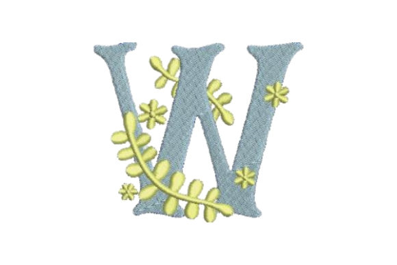 Floral Alphabet W: A Touch of Summer Elegance