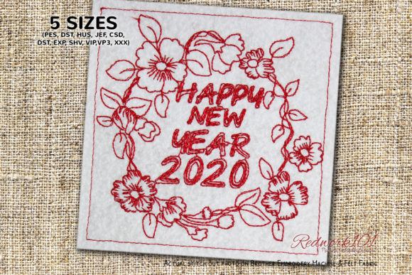 Floral Frame with Happy New Year: A Versatile Design