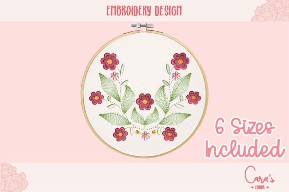 Flowers: A Versatile Embroidery Design for Boutique Apparel