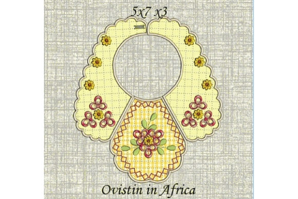 Sweet Yellow Floral Baby Bib: A Delicate Touch