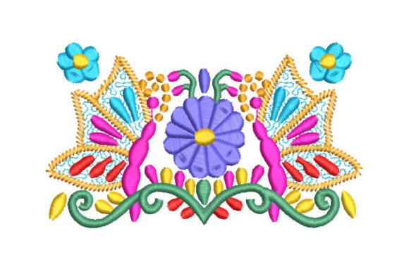 Vibrant Colorful Flowers and Butterflies