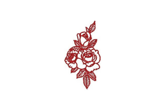 Victorian Valentine Outline: A Charming Embroidery Design